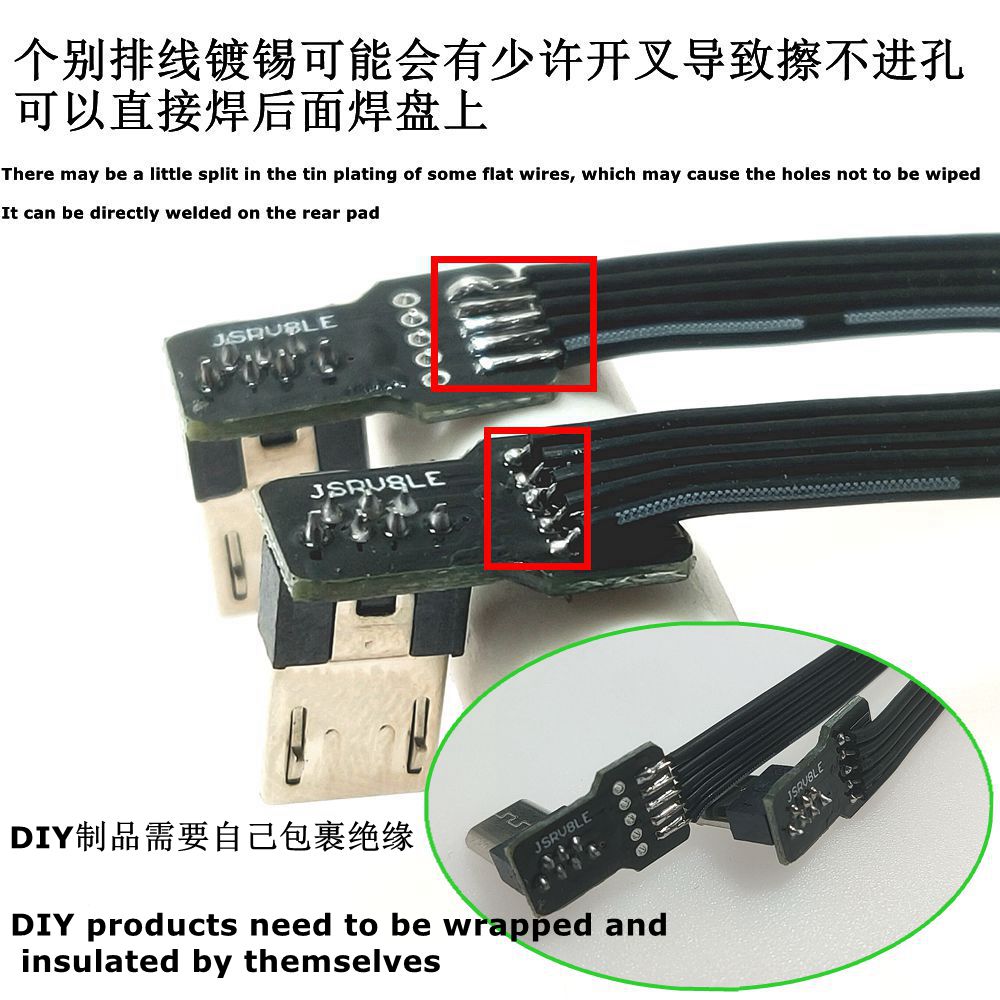 DIY 3PCS mini USB2.0 Male Plug - Transmission Jack Adapter ulasan dan harga