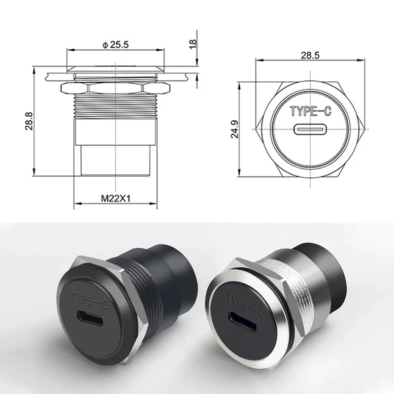 TYPE-C Circular Module Adapter - Transmission Jack Adapter ulasan dan harga